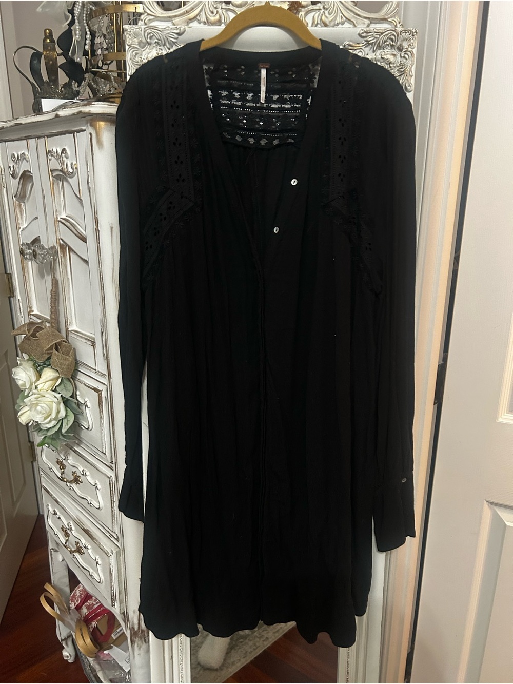 Free people Courtney’s Victorian shirt dress large